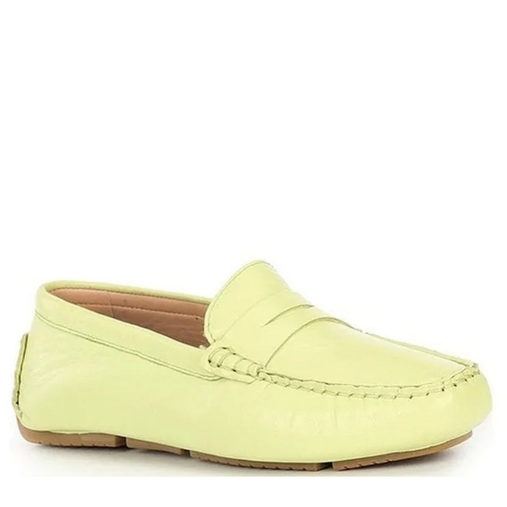 NEW Flag LTD. Women's Morgan Leather Penny Loafer Moccasins, Size 6- Macha